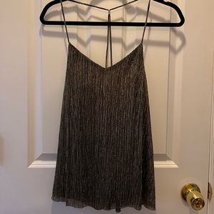 Gold, loose fitting cami